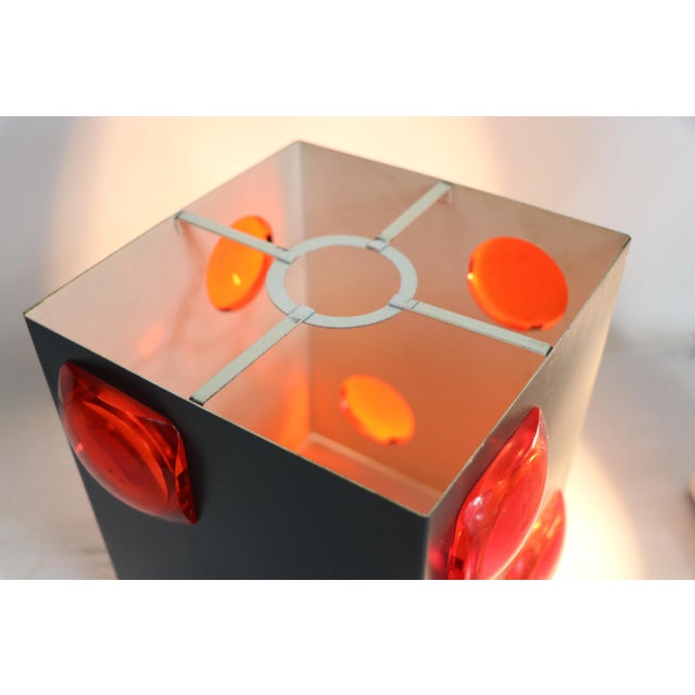 Mid Century Jeweled Shade Possibly Lightolier After Sarfatti For Sale - Image 10 of 12