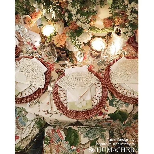 This romantic, lively print of flowers and birds has been in the archives for so long that its history has been lost to...