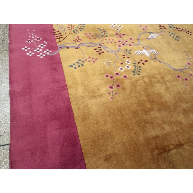 Art Deco Early 20th Century Handmade Chinese Art Deco Room Size Carpet For Sale - Image 3 of 8