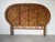 Brown Vintage Coastal Boho-Chic Arched Rattan & Wicker Queen Size Headboard With Woven Diamond Accent For Sale - Image 8 of 13