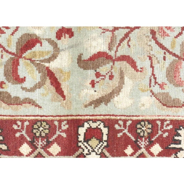 1960s Turkish Oushak Rug. Handwoven with wool on wool foundation in the Oushak region of Western Turkey. The Anatolian...