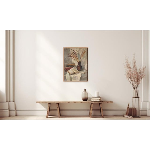 Brown Along With Autumn Original Impressionistic Oil Painting Still Life by Anna Novick For Sale - Image 8 of 8