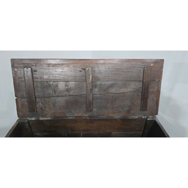 Georgian Oak Coffer, 1650 For Sale - Image 10 of 13
