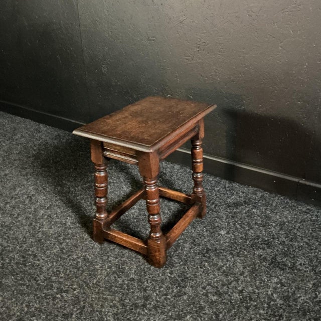 Victorian Oak Joint Stool, 1890 For Sale - Image 4 of 8
