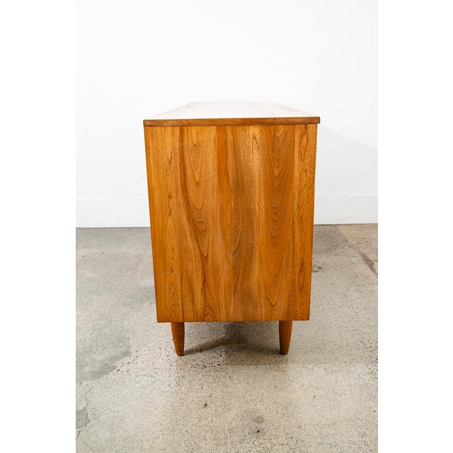 Mid-Century Modern 1960s Mid Century Modern Credenza Dresser Solid Wood 9 Drawers La Period Furniture For Sale - Image 3 of 12