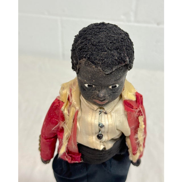 Rare Antique Early 1800s Handmade African American Boy Doll Sculpture Figure For Sale - Image 10 of 15