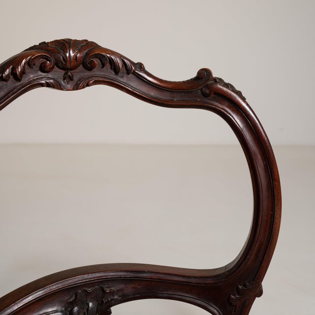 19th Century Pair of Louis Philippe Chairs with Rattan Seats For Sale In Greensboro - Image 6 of 11
