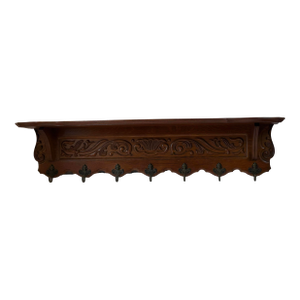 Vintage French Wood Coat Rack