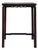 Vintage Oriental Simple Geometric Apron Rectangular Brown Side Table For Sale