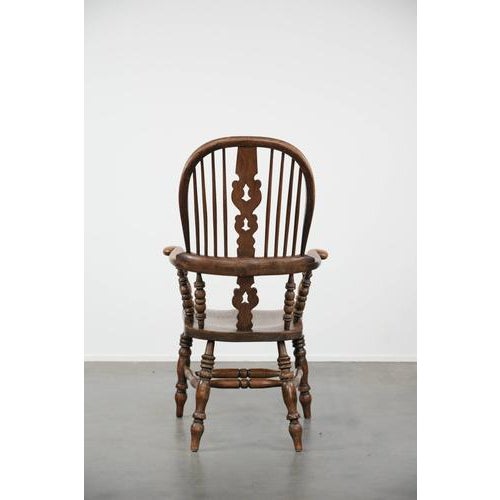 Antique English Highback Windsor Chair, 18th Century For Sale - Image 4 of 15