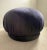 Vladimir Kagan for Directional Nautilus Swivel Chairs in black suede with black leather accent Round Pouf Ottoman swivels...