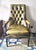 Mid-Century Modern Olive Green Tufted Leather Chesterfield Library Chair, 1970s For Sale - Image 3 of 12
