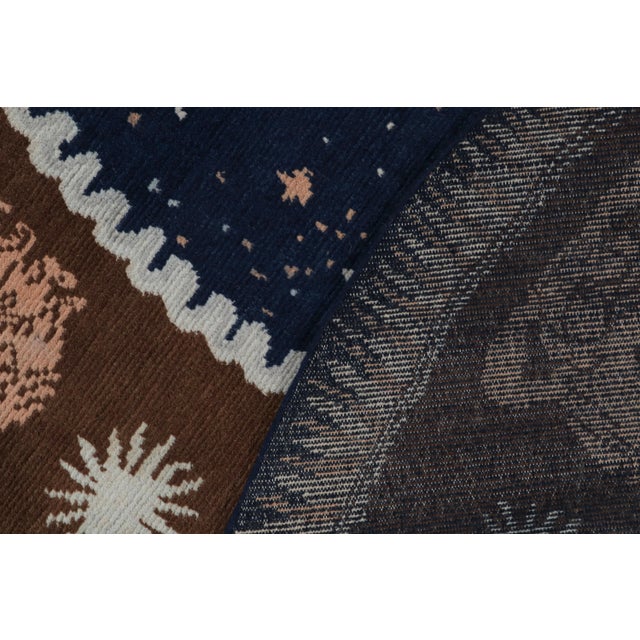 Not Yet Made - Made To Order Rug & Kilim’s French Deco style Circle rug in Blue, Beige-Brown Zodiac Pictorial - 11x11 For Sale - Image 5 of 5