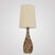 1960s Accolay Ceramic Lamp with Brown Decoration on Background of Crisp Yellow and Cream Glaze, France, 1960s For Sale - Image 5 of 5