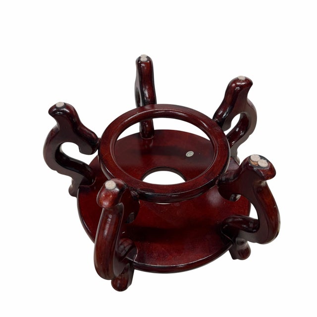 Vintage Chinoiserie Fish Bowl Plant Stand For Sale - Image 6 of 6