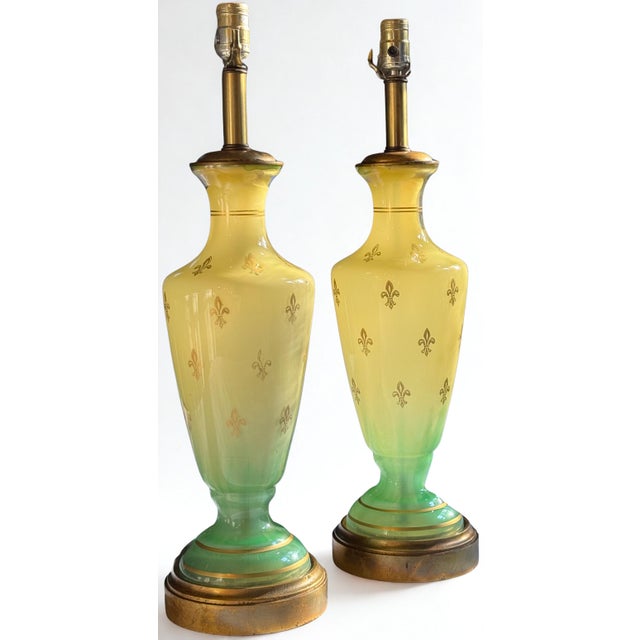 French Style Frederick Cooper Hollywood Rengency Florentine Lamp Pair - Set of Two For Sale - Image 9 of 18