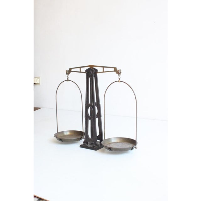 Antique Castiron and Brass Pharmacy Scale, 1900s For Sale - Image 6 of 18