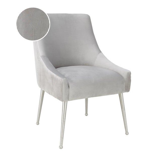 Sit pretty in this sumptuous yet durable velvet chair. The Beatrix dazzles as a dining chair or as an accent piece....