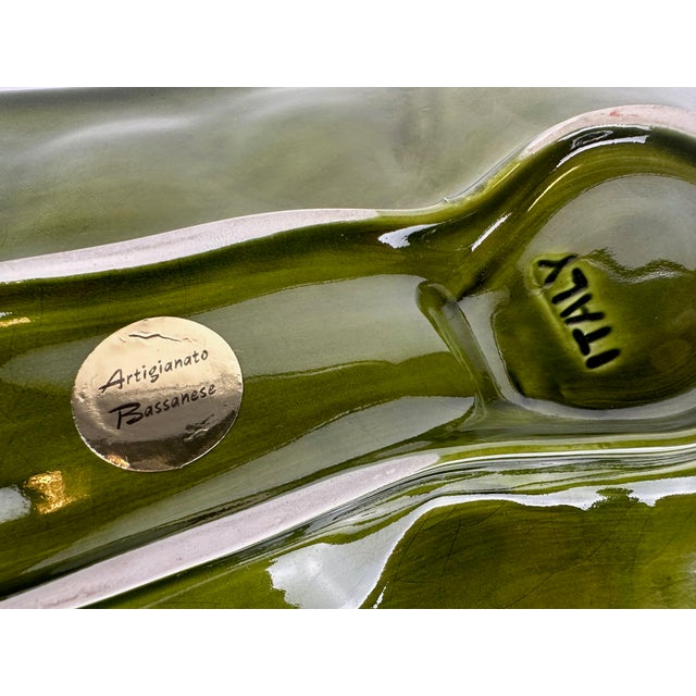1970s Vintage Majolica Serving Dish from Artigianato Bassanese, 1970s For Sale - Image 5 of 7