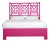 Lattice Back Bed Queen - Bright Pink For Sale