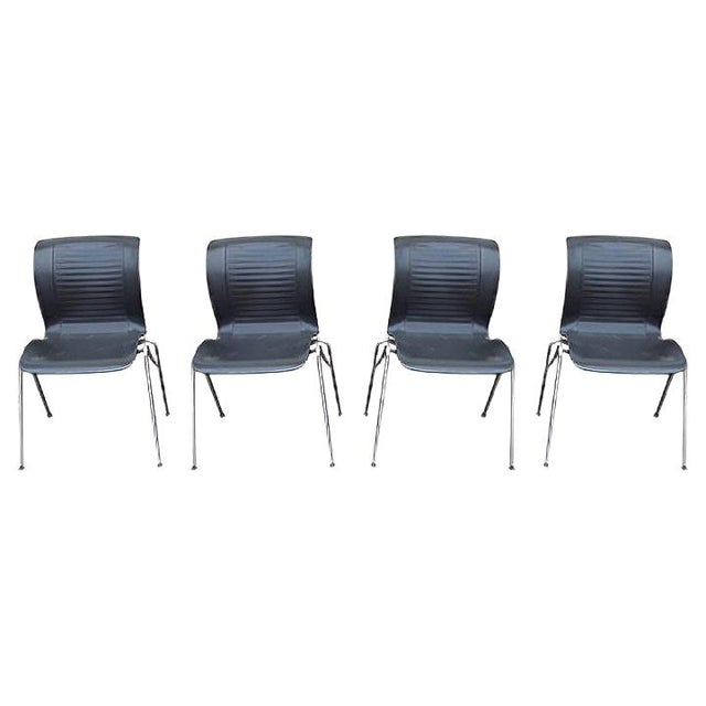 Chromed Steel Dining Chairs from Fritz Hansen, 1993, Set of 4 For Sale - Image 11 of 11