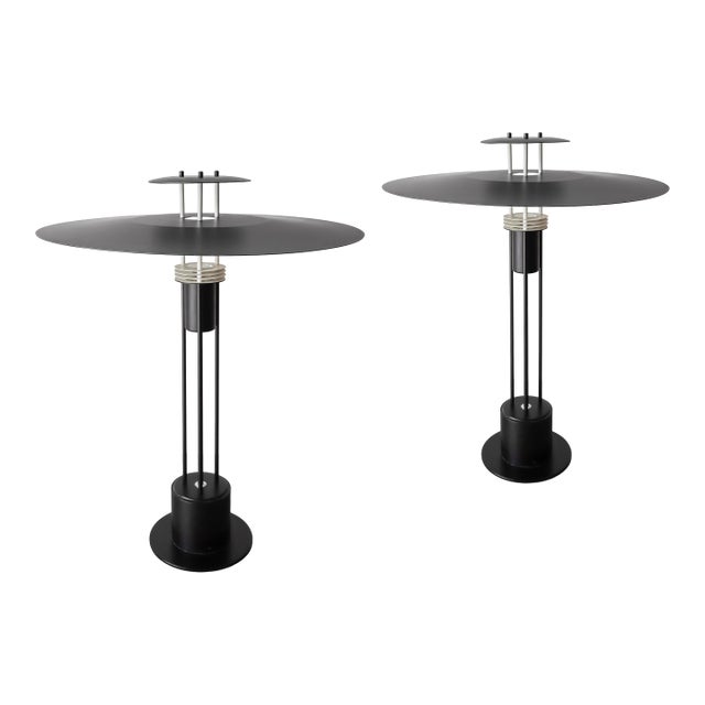 Space Age 3-Line Series Table Lamps by Frandsen - A Pair For Sale