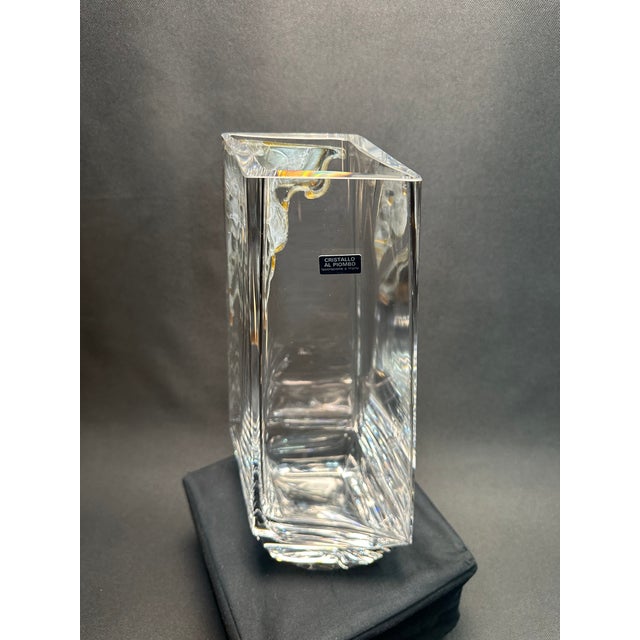 Late 20th Century Late 20th Century Florentino Renato Raddi Silver Embellished Crystal Vase For Sale - Image 5 of 12