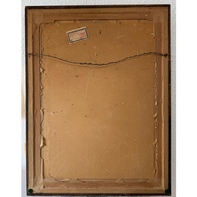 Paper Elchanan Halpern, Large Abstract Israeli Tiberias Galilee Kinneret Oil Painting Elhanan Halpern For Sale - Image 7 of 7