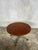 Mid-Century Round Coffee Table with Teak Top and Chrome Cross Base For Sale - Image 9 of 11