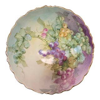 1900s T & V Limoges Hand Painted Porcelain Bowl For Sale