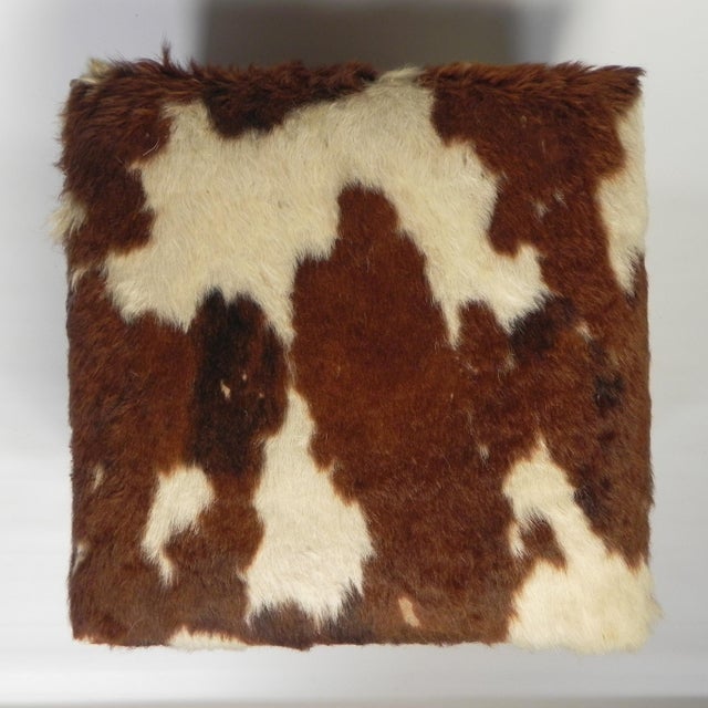Vintage Cowhide Ottoman with Storage, Netherlands, 1950s For Sale - Image 9 of 11