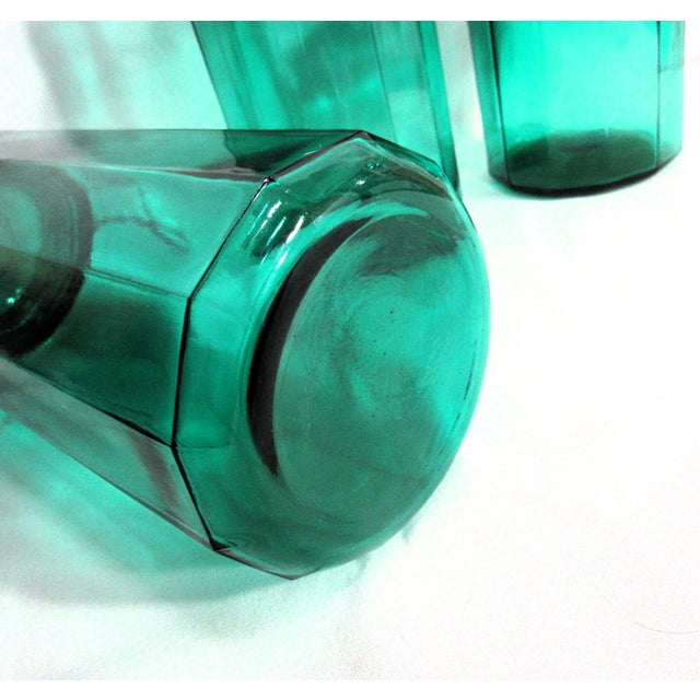 Mid 20th Century Mid-Century Modern Locking Top Green Glass for Pickling Storing - Set of 3 For Sale - Image 10 of 13