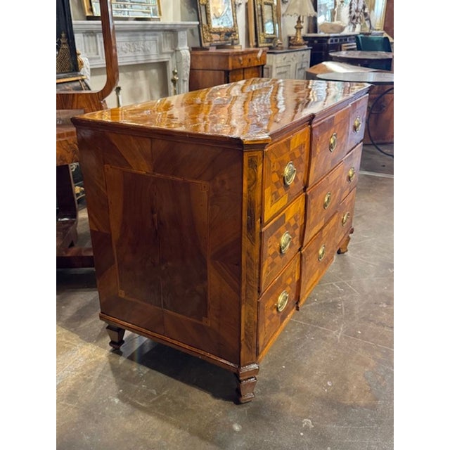 19th Century Italian Inlaid Walnut Commode For Sale In Dallas - Image 6 of 6