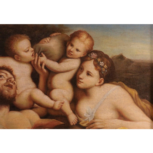 Follower of Pietro Liberi, Faun Nymph Putti Free, 1700, Oil on Canvas For Sale - Image 4 of 14