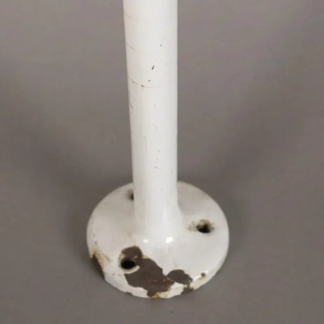 Industrial Art Deco Enamelled Towel Rack For Sale - Image 3 of 11