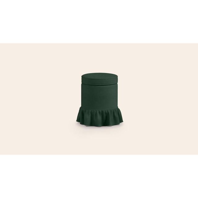 Contemporary Olive Aurora Ottoman by Ceraudo For Sale - Image 3 of 6