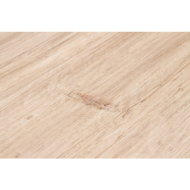 Tan The Basquaise, 96" Reclaimed Wood Trestle Table For Sale - Image 8 of 12