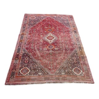 Large Antique Middle Eastern Qashqai Rug For Sale