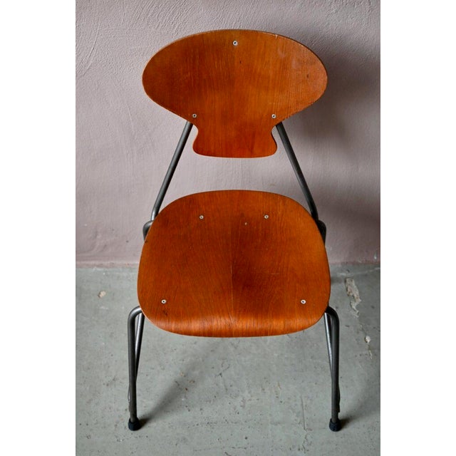 Danish Stackable Chairs by Steen Eiler Rasmussen & Kai Lyngfeldt Larsen for Danbork, 1950s, Set of 4 For Sale - Image 12 of 18