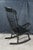 Late 19th Century Antique Black Harvest Stenciled Hitchcock style Windsor Slat Back Rocking Chair For Sale - Image 5 of 12