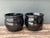 Mid-Century Modern Vintage Ceramic Planters in Black Over Green Glaze - Set of 2 For Sale - Image 3 of 17
