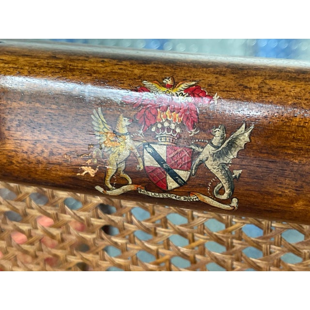 Wood Late 20th Century Regency Mahogany and Cane Bergere Armchair, Theodore Alexander Althorp Living History, For Sale - Image 7 of 13