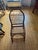 Fully collapsible rawhide and oak bentwood snowshoe chair, American made by Tubbs, Wellington, VT. This is a medium height...
