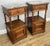 French Bedside Tables with Marble Top in Oak, Set of 2 For Sale - Image 3 of 14