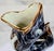 Mid 20th Century Majolica Blue & Tortoise Ceramic Fish Pitcher and Mini Accent Vase – 2-Piece Set For Sale - Image 9 of 14
