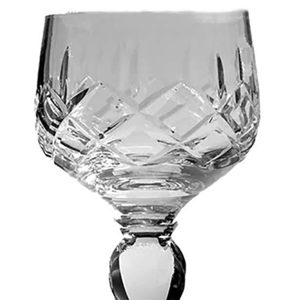 Traditional Stuart Glendevon Pattern Champagne Wine Hock Glasses Crystal Hand Blown - A Pair For Sale - Image 3 of 3