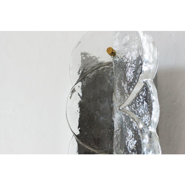 Mid-Century Modern Citrus Wall Lamp in Glass and Metal from Kalmar Franken Kg, Set of 2 For Sale - Image 3 of 7