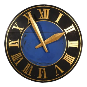 Early 20th Century Hand-Painted French Tower Clock Face