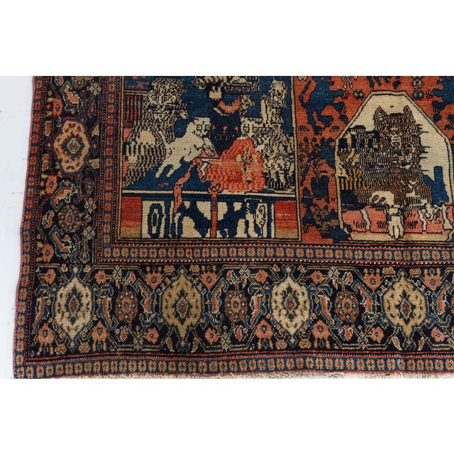 Authentic 19th Century Persian Senneh Rug For Sale In New York - Image 6 of 7