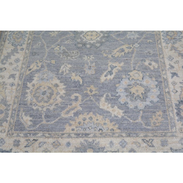 Turkish Oushak Hand Knotted Wool Rug, 4'x6' For Sale - Image 4 of 4